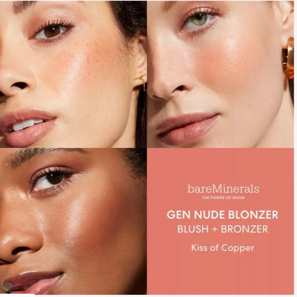 Bare Minerals Gen Nude Blonzer in Kiss of Copper flushed copper blush + bronzer